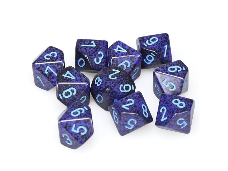 Chessex Speckled 10 * D10 Cobalt Chessex Dice (CHX25107)