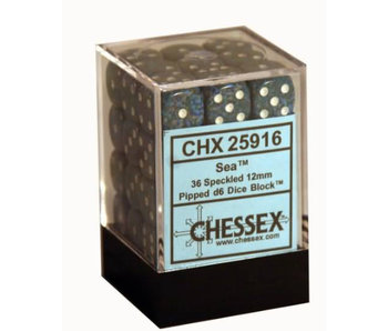 Speckled 36 * D6 Sea 12mm Chessex Dice (CHX25916)