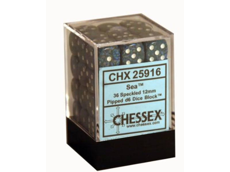 Chessex Speckled 36 * D6 Sea 12mm Chessex Dice (CHX25916)