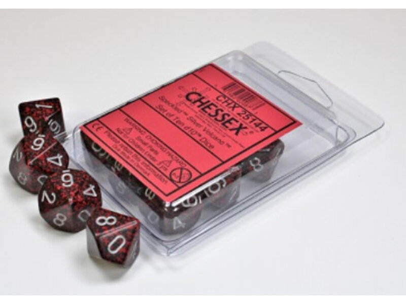 Chessex Speckled 10 * D10 Silver Volcano Chessex Dice (CHX25144)