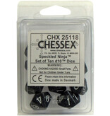 Chessex Speckled 10 * D10 Ninja Chessex Dice (CHX25118)