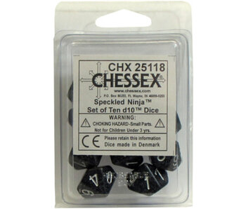 Speckled 10 * D10 Ninja Chessex Dice (CHX25118)