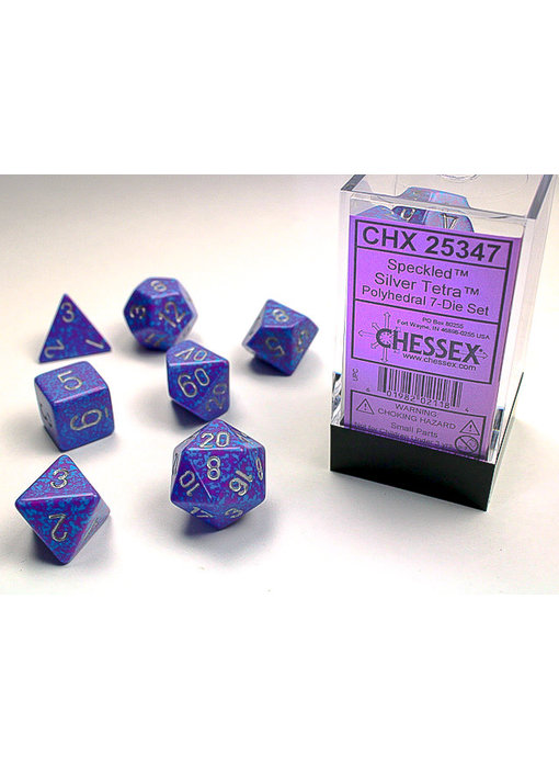 Speckled 7-Die Set Silver Tetra Chessex Dice (CHX25347)