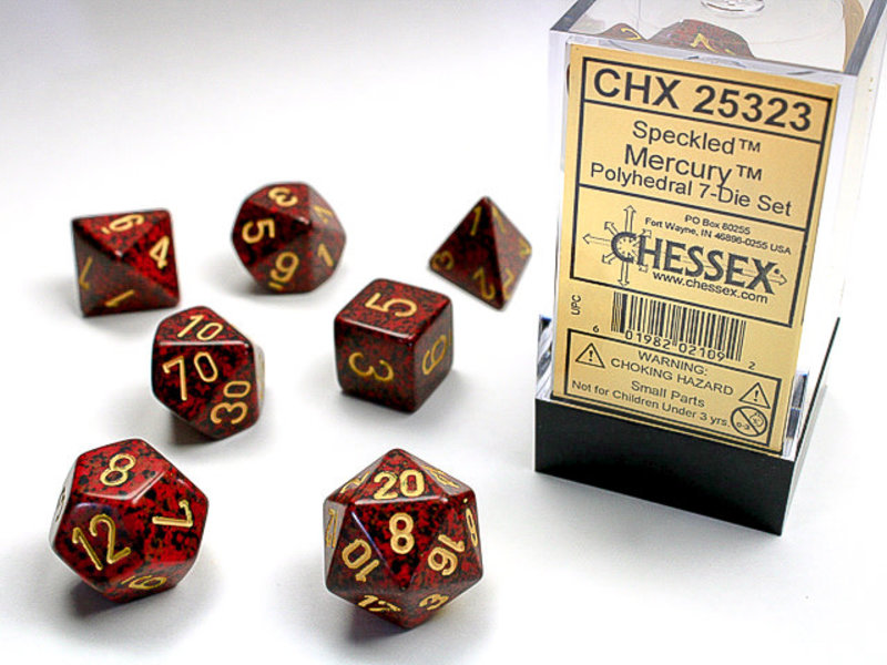 Chessex Speckled 7-Die Set Mercury Chessex Dice (CHX25323)