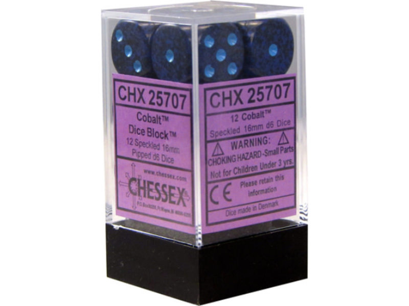Chessex Speckled 12 * D6 Cobalt 16mm Chessex Dice (CHX25707)