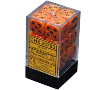 Speckled 12 * D6 Fire 16mm Chessex Dice (CHX25703)