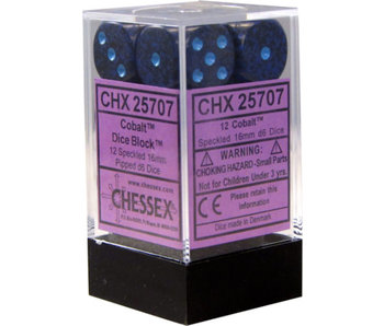 Speckled 12 * D6 Blue Stars 16mm Chessex Dice (CHX25738)