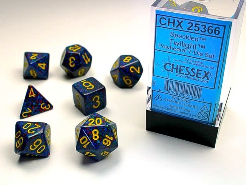 Chessex Speckled 7-Die Set Twilight Chessex Dice (CHX25366)
