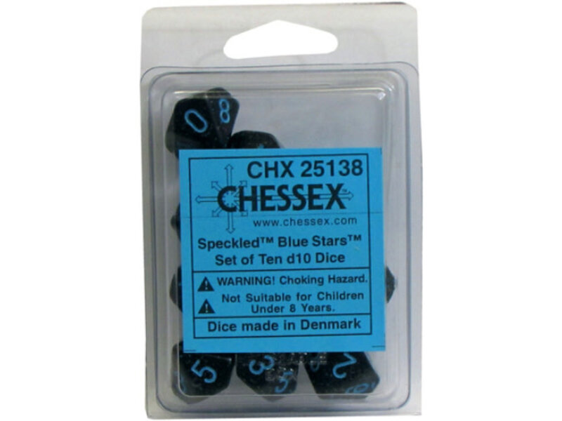 Chessex Speckled 10 * D10 Blue Star Chessex Dice (CHX25138)