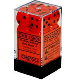 Chessex Opaque 12 * D6 Orange / Black 16mm Chessex Dice (CHX25603)