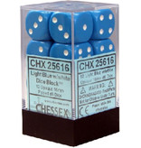 Chessex Opaque 12 * D6 Light Blue / White 16mm Chessex Dice (CHX25616)