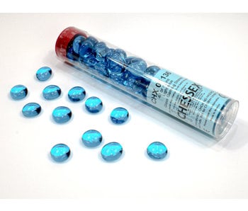Glass Stones Light Blue  Qty 40 / 5.5 inches Tube Chessex (CHX01136)