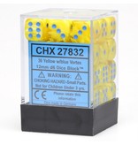 Chessex Vortex 36 * D6 Yellow / Blue 12mm Chessex Dice (CHX27832)