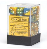 Chessex Gemini 36 * D6 Masquerade-Yellow/ White 12mm Chessex Dice (CHX26860)