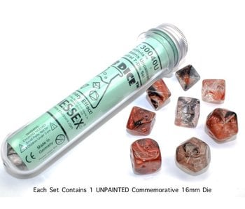 Nebula 7-Die Set Copper Matrix Unpainted Luminary Chessex Dice (CHX30040U)