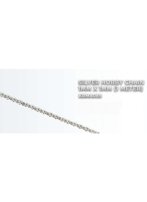 Silver Hobby Chain 1mm X1mm (1 meter) (KRMA089)