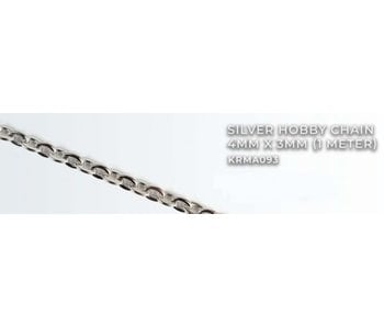 Silver Hobby Chain 4mm X3mm (1 meter) (KRMA093)