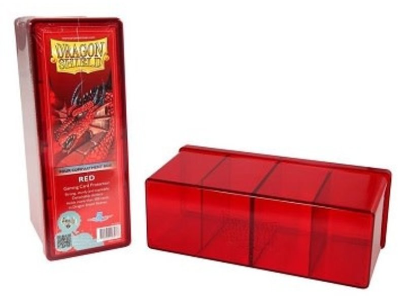 Dragon Shield Storage Box With 4 Compartments Red