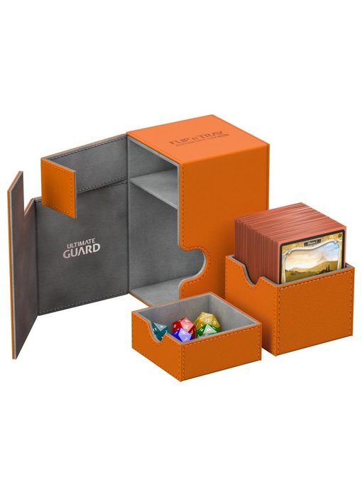 Ultimate Guard Flip N Tray Deck Case Xenoskin Orange 100+