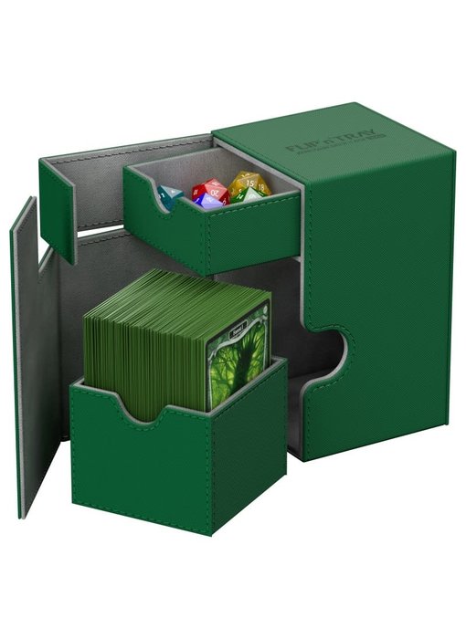 Ultimate Guard Flip N Tray Deck Case Xenoskin Green 100+