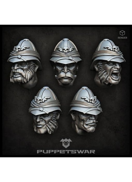 Puppetswar Colonial Troopers Heads (S346)