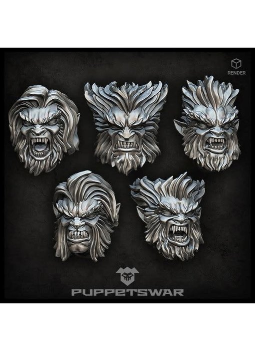Puppetswar Werewolf heads (S360)