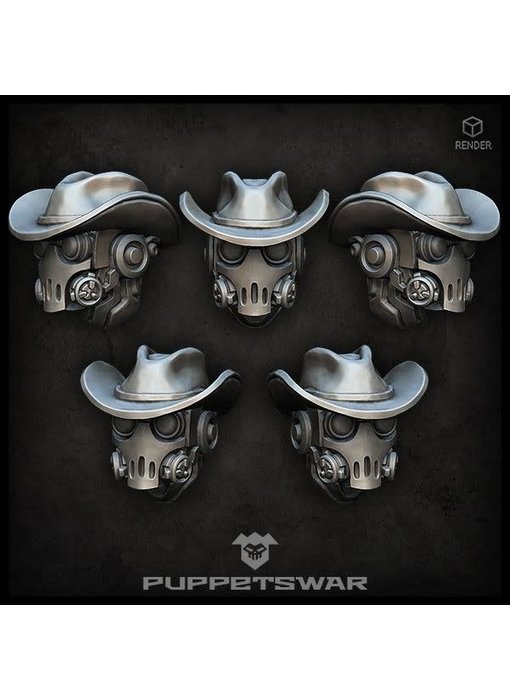 Puppetswar Cyber Gunslinger Heads (S374)