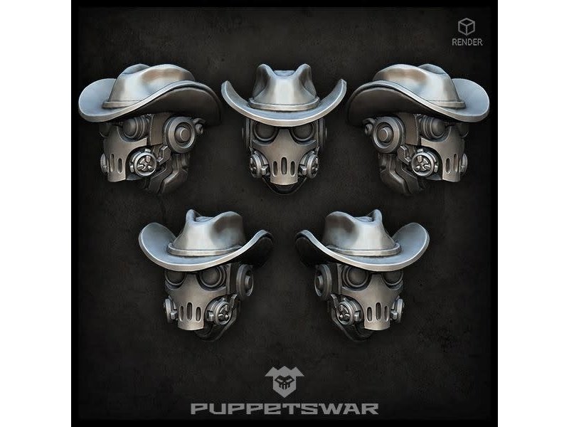 Puppetswar Puppetswar Cyber Gunslinger Heads (S374)