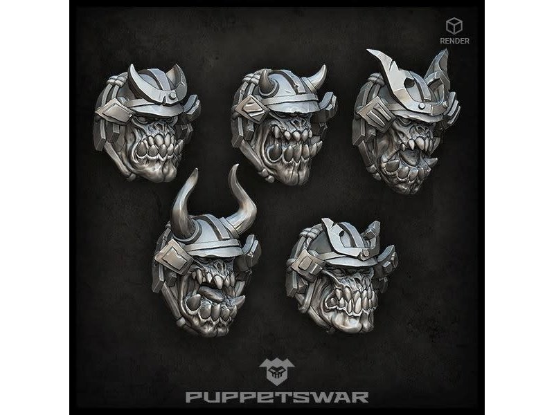 Puppetswar Puppetswar Samurai Orc Heads (S393)