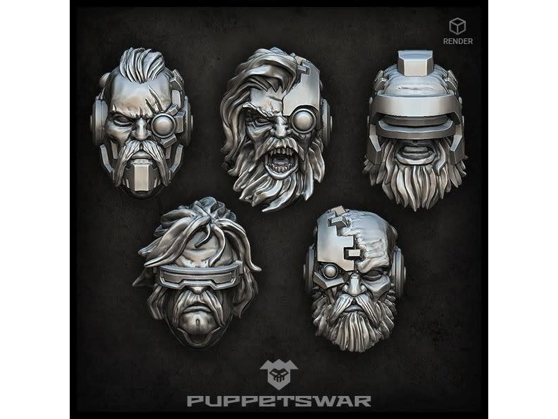 Puppetswar Puppetswar Techno Viking heads (S405) Au Royaume Des Titans