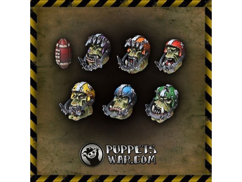 Puppetswar Puppetswar Orc Football Team heads (S229)