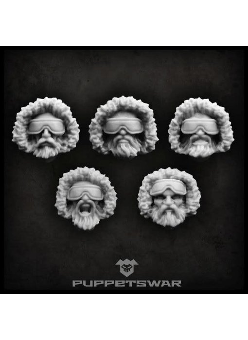 Puppetswar Arctic troopers heads (S090)