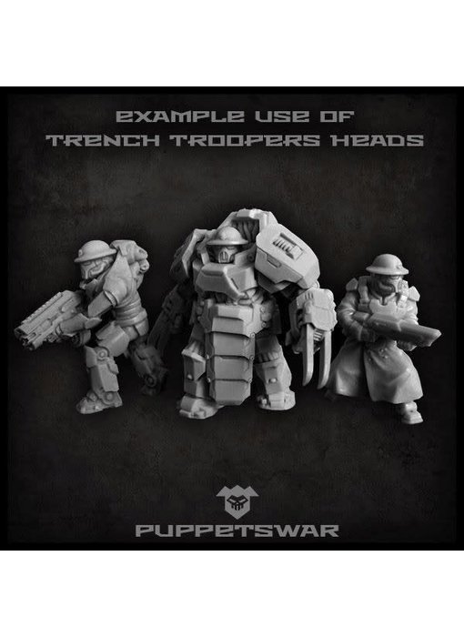 Puppetswar Masked Trench Troopers heads (S093)