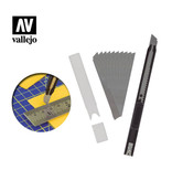 Vallejo Vallejo Slim Snap-Off knife & 10 blades (T06011)