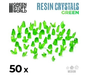GREEN Resin Crystals - Medium