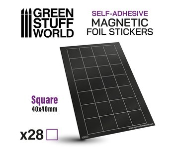 GSW Square Magnetic Sheet SELF-ADHESIVE - 40x40mm