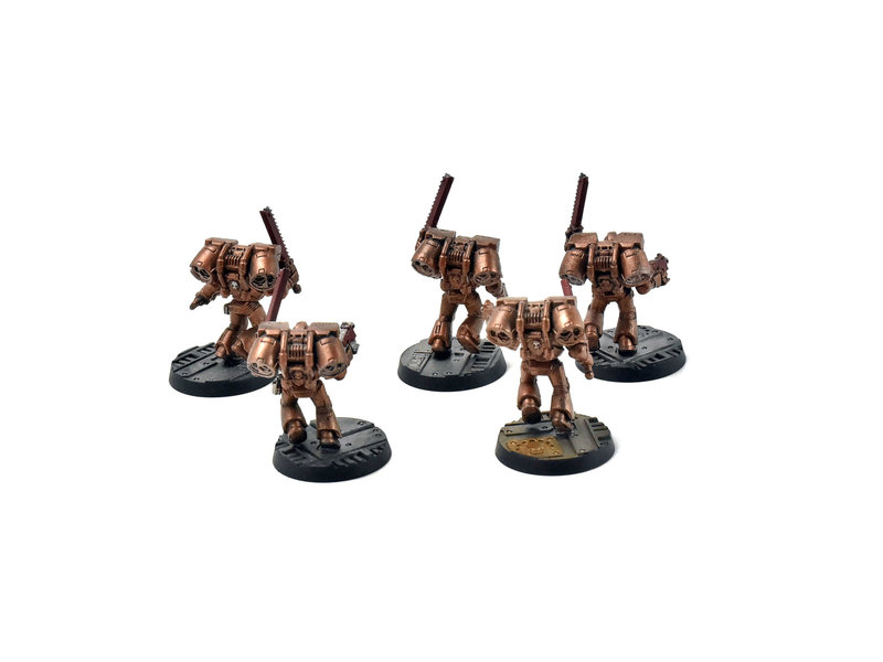 Games Workshop SPACE MARINES MINOTAURS 5 Assault Marines #1 WELL PAINTED 40k