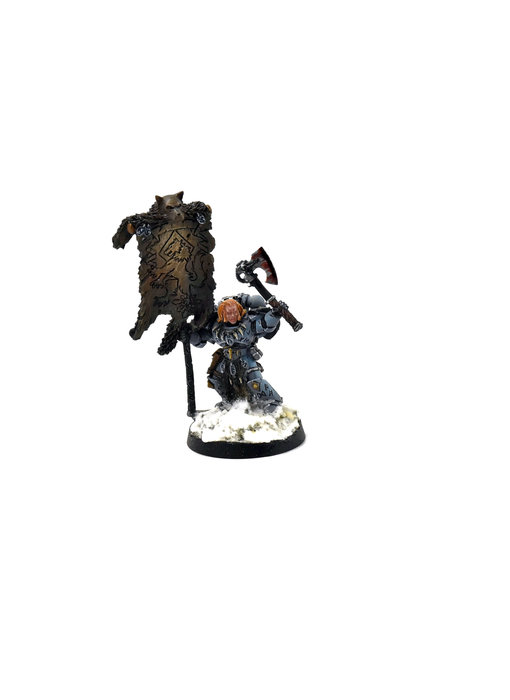 SPACE WOLVES Grey Hunter with Wolf Standard #1 40k