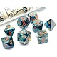 Lustrous 7-Die Set Alpestris/ Orange Chessex Dice (CHX30049)