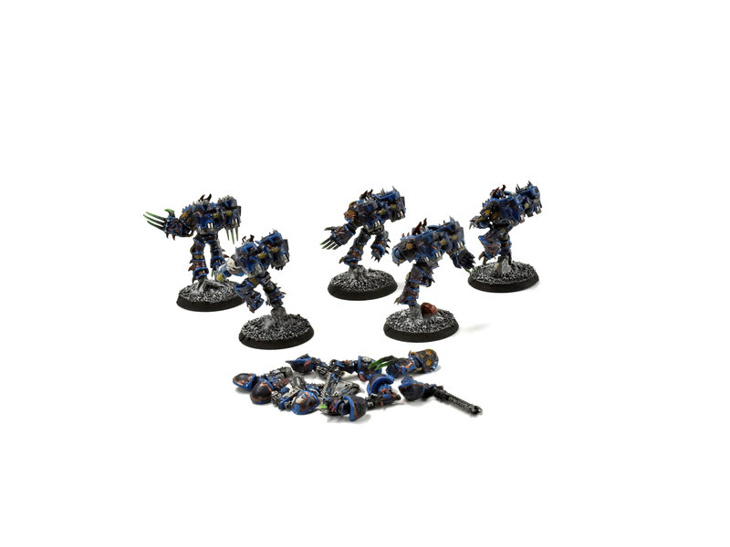 Games Workshop CHAOS SPACE MARINES 5 Raptors #1 WELL PAINTED 40K magnetized