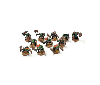 ORKS 10 Ork Boyz With Nob #5 WELL PAINTED 40K