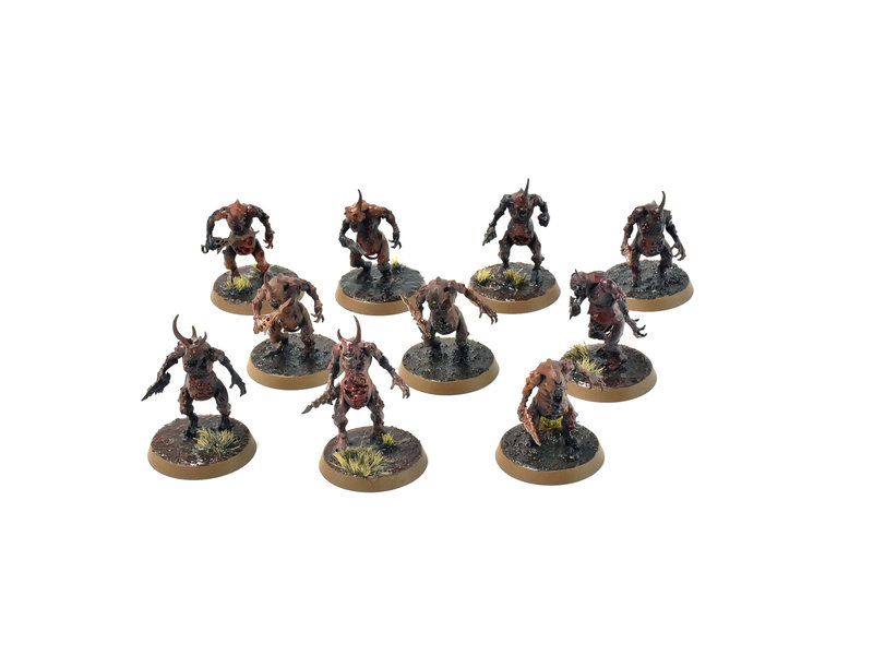 Games Workshop CHAOS DAEMONS 10 Plaguebearers #8 PRO PAINTED 40K SIGMAR