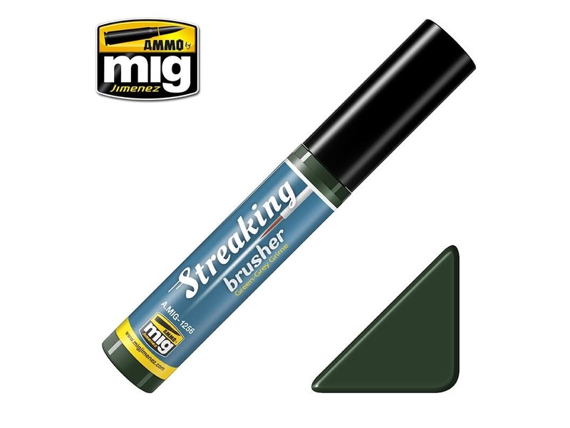 Ammo Mig Streakingbrusher - Green-Grey Grime