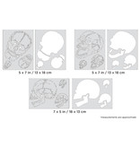 Iwata IWATA Artool Horror of Skullmaster Mini Series Set Freehand Airbrush Template