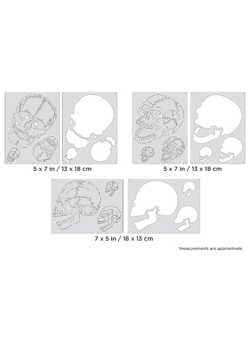 IWATA Artool Horror of Skullmaster Mini Series Set Freehand Airbrush Template