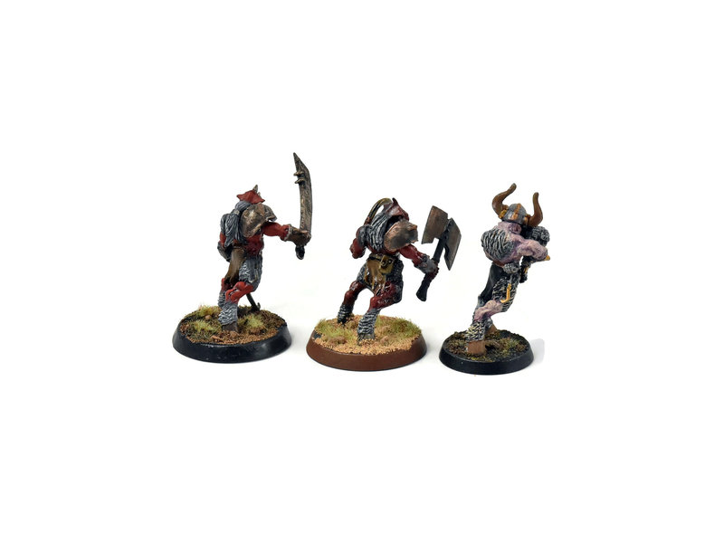 Games Workshop RENEGADE MILITIA 3 Cultists Converted WELL PAINTED 40K