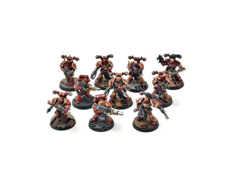 Games Workshop CHAOS SPACE MARINES 10 Chaos Space Marines #1 WELL PAINTED 40K