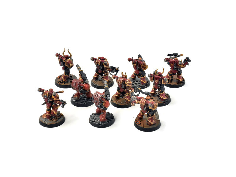 Games Workshop CHAOS SPACE MARINES 10 Chaos Space Marines #1 WELL PAINTED 40K