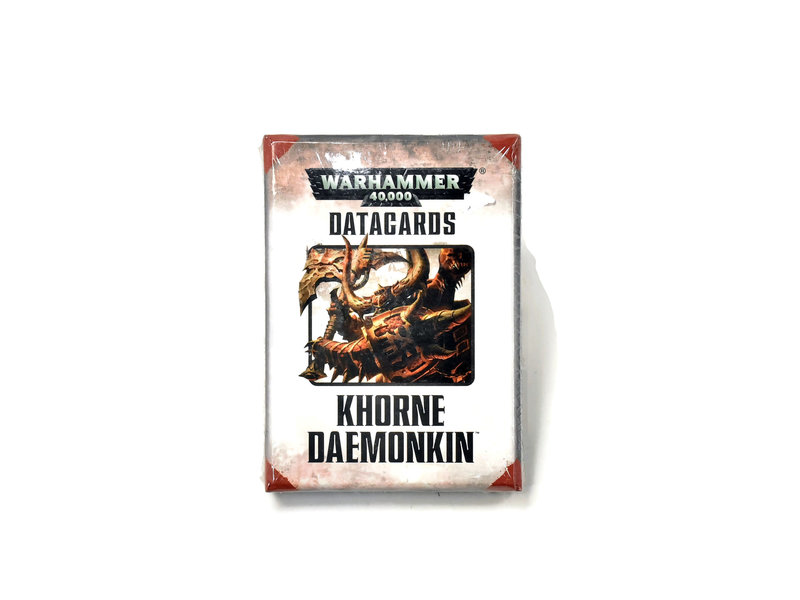 Games Workshop KHORNE DAEMONKIN Datacards Used Very Good Condition Warhammer 40K