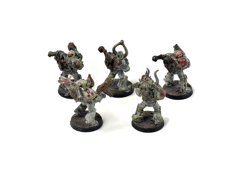 Games Workshop DEATH GUARD 5 Plague Marines #1 WELL PAINTED 40K